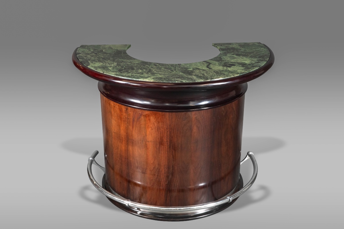 Art Deco Bar + 3 Stools -photo-2
