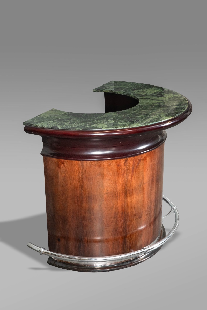 Art Deco Bar + 3 Stools -photo-1