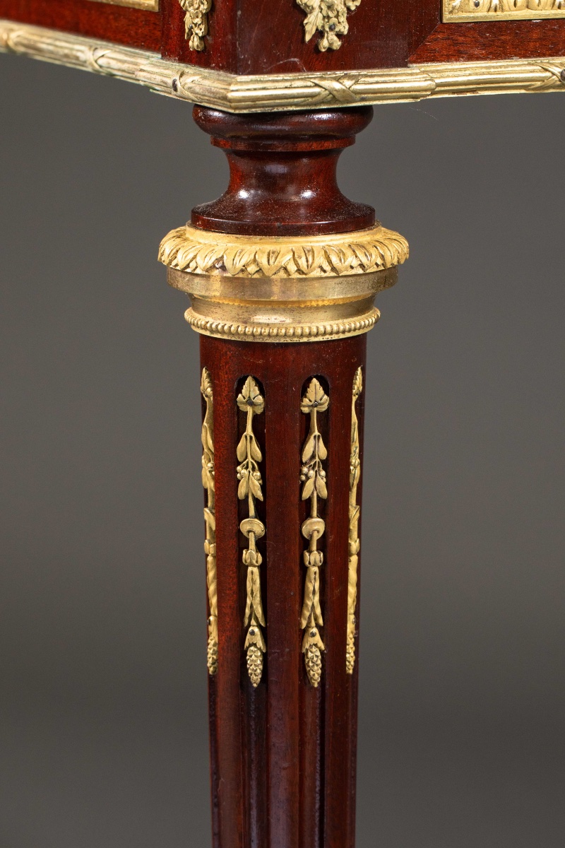 Table à Jeux  En Acajou Et Bronze Doré-photo-5