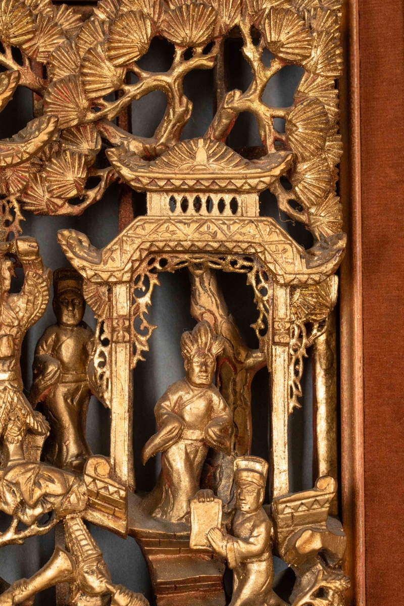 Carved Panel China 19th Century -photo-1