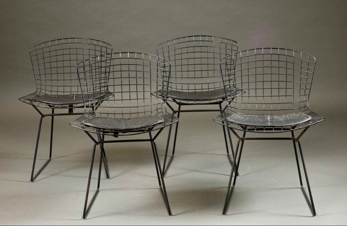  Harry Bertoia Set Of 4 Chairs-photo-2