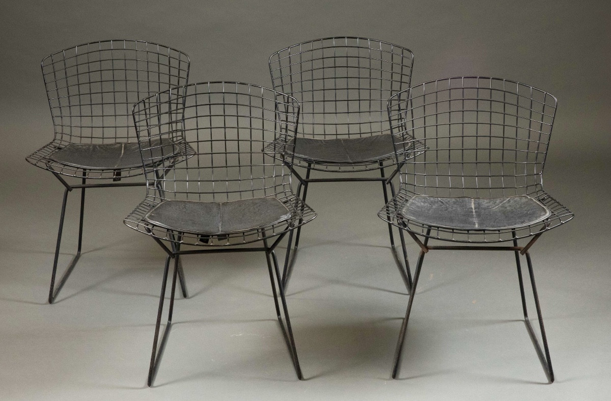  Harry Bertoia Set Of 4 Chairs