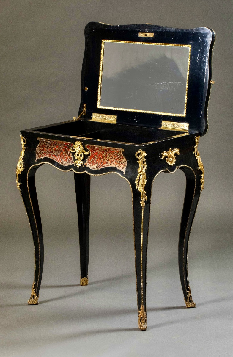 Louis XV Style Boulle Marquetry Dressing Table – 19th Century-photo-5
