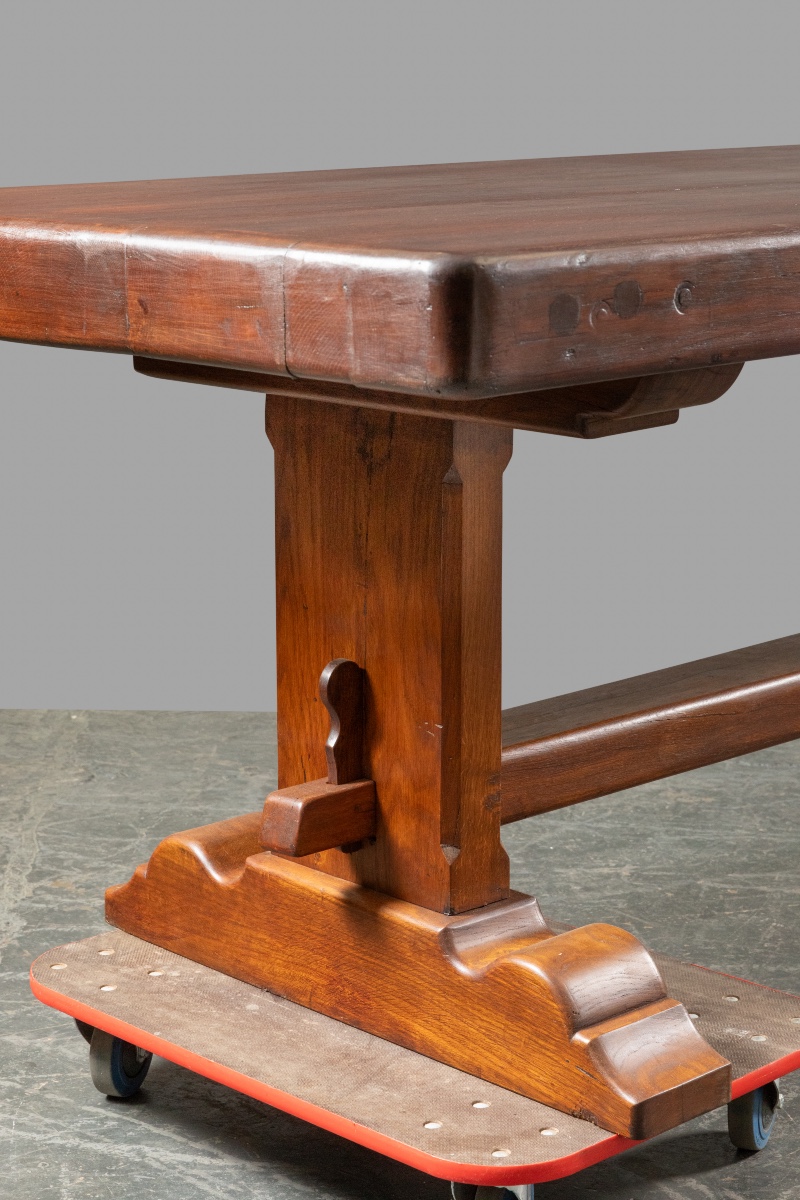 Importante table monastère de ferme en chêne massif – Longueur 253 cm-photo-4