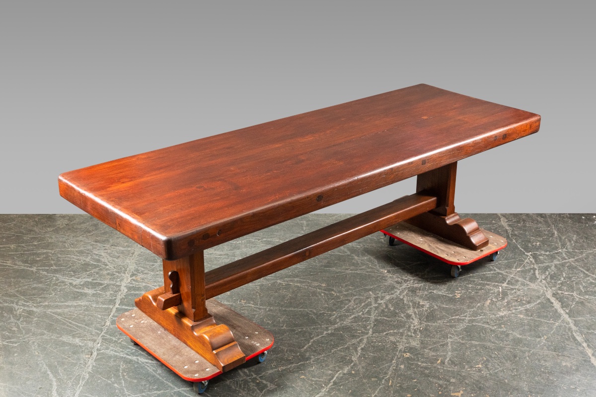 Importante table monastère de ferme en chêne massif – Longueur 253 cm-photo-2