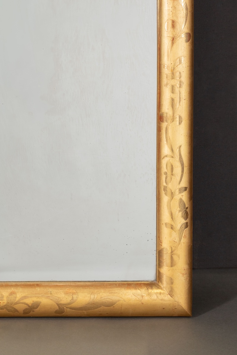 Gilded Stuccoed Wood Mirror-photo-2