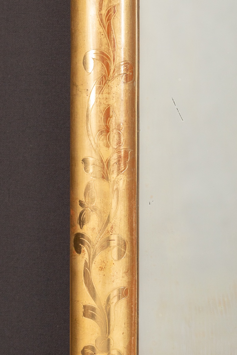 Gilded Stuccoed Wood Mirror-photo-4