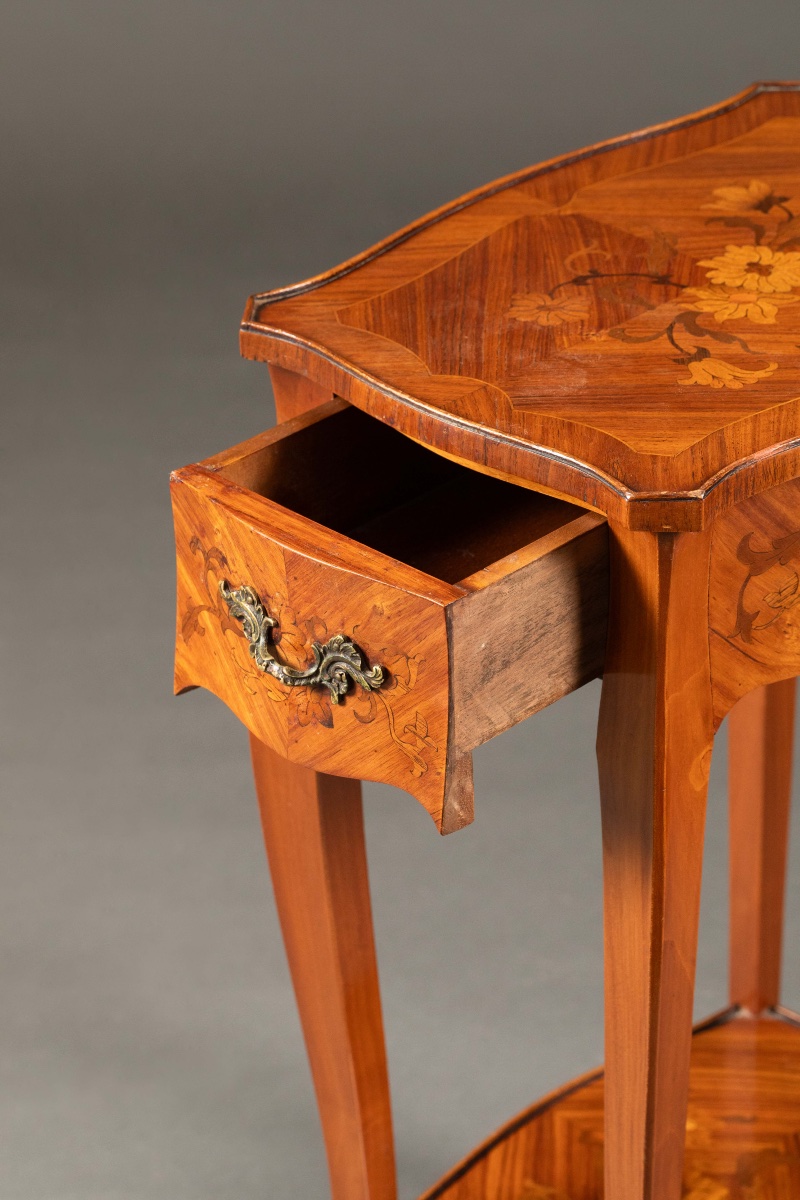 Pair Of Louis XV Style Side Tables - 20th Century-photo-4
