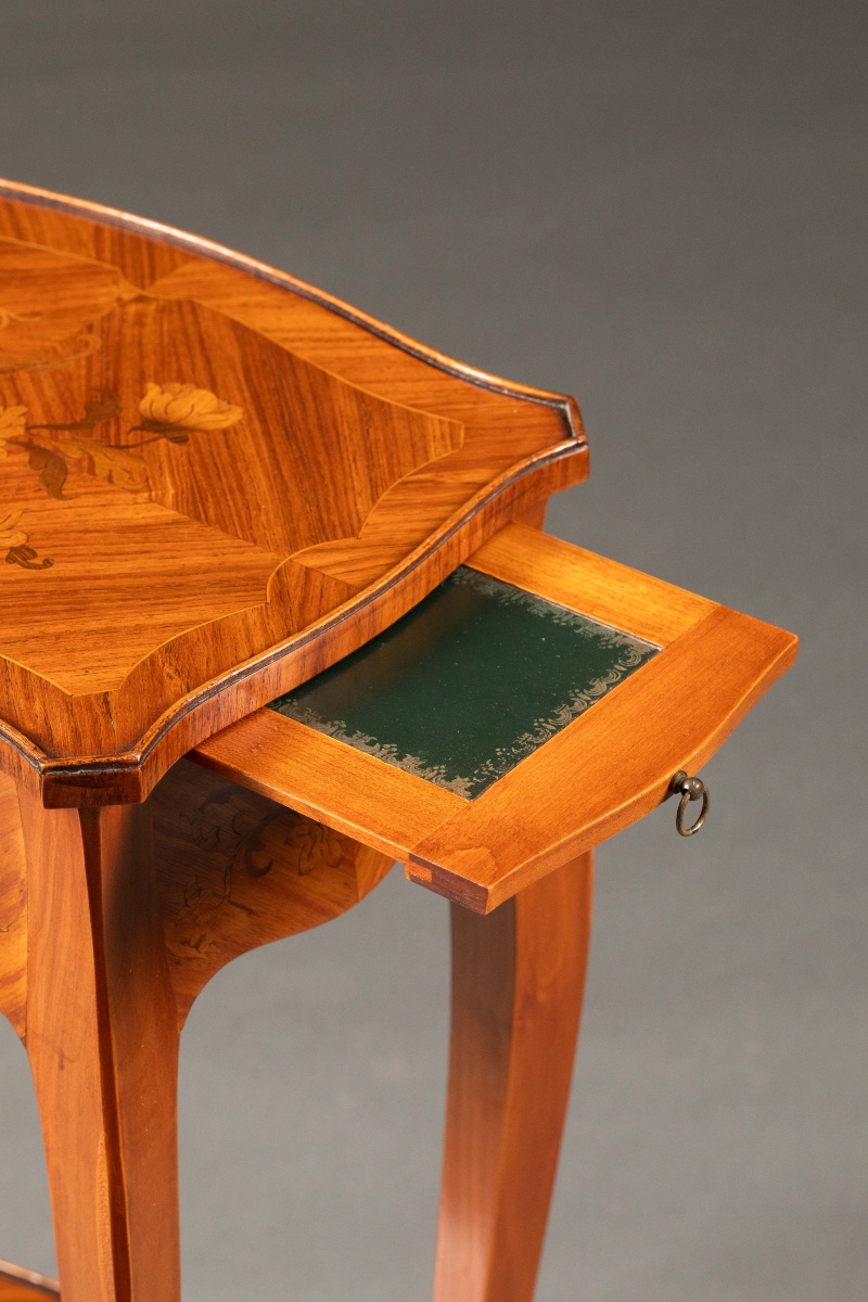 Pair Of Louis XV Style Side Tables - 20th Century-photo-1