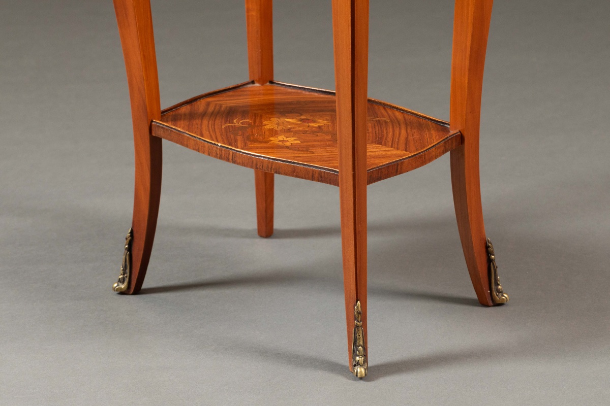Pair Of Louis XV Style Side Tables - 20th Century-photo-2