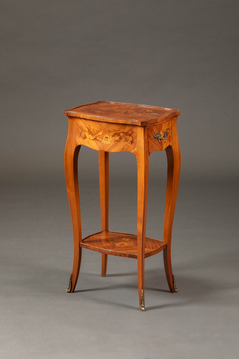 Pair Of Louis XV Style Side Tables - 20th Century-photo-5