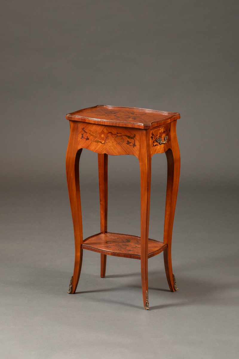 Pair Of Louis XV Style Side Tables - 20th Century-photo-6
