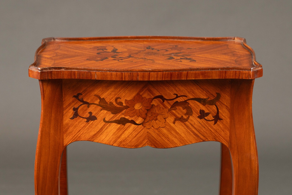 Pair Of Louis XV Style Side Tables - 20th Century-photo-7