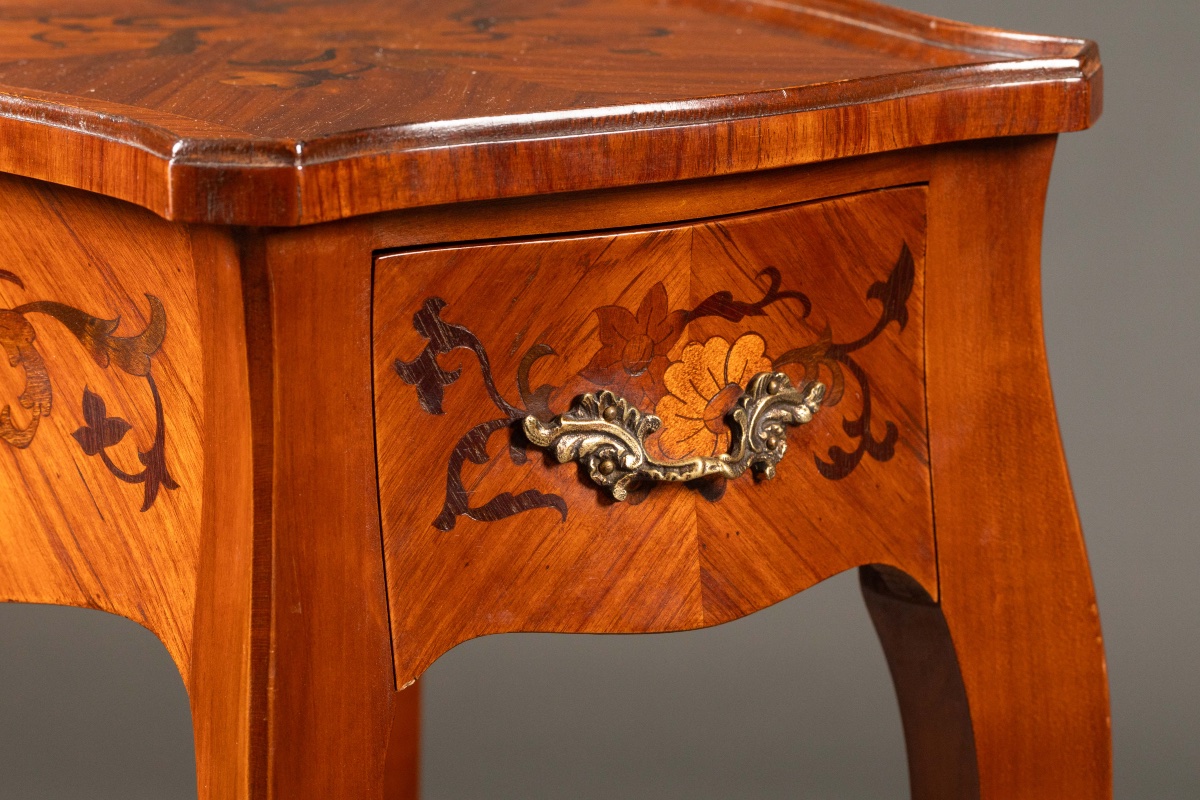 Pair Of Louis XV Style Side Tables - 20th Century-photo-8