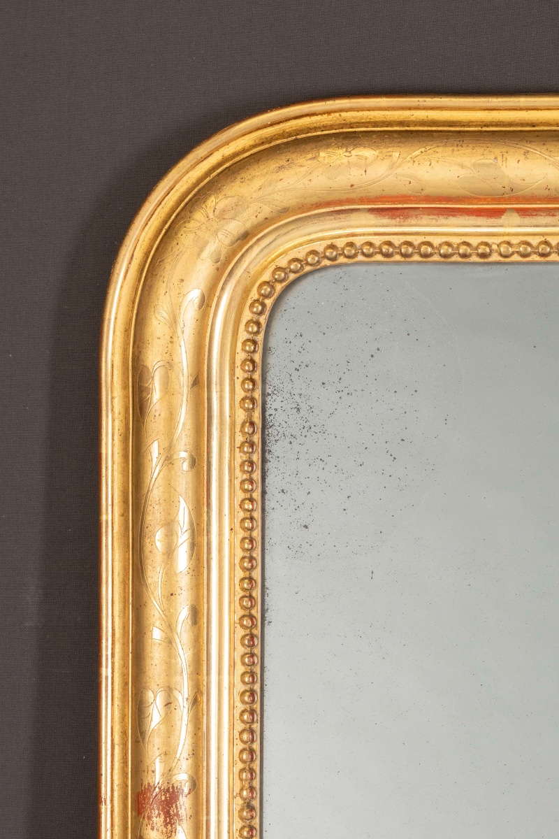 Large Louis-philippe 19thᵉ Century Mercury Mirror-photo-2