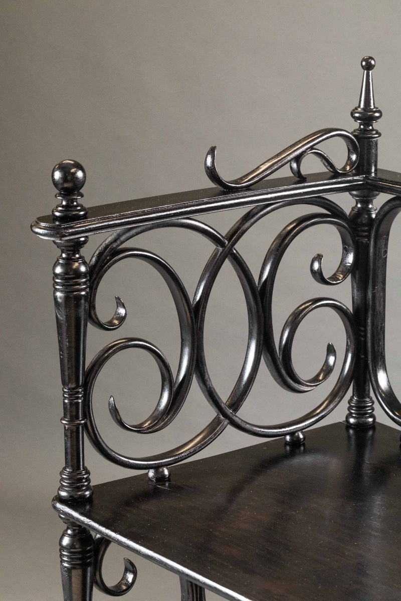Étagère de salon Napoléon III en bois noirci – XIXe siècle-photo-2
