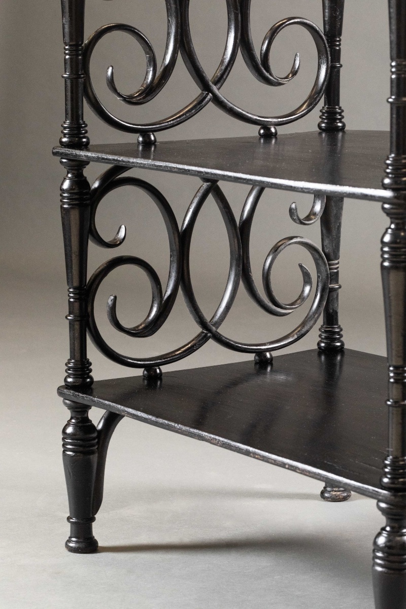 Étagère de salon Napoléon III en bois noirci – XIXe siècle-photo-4