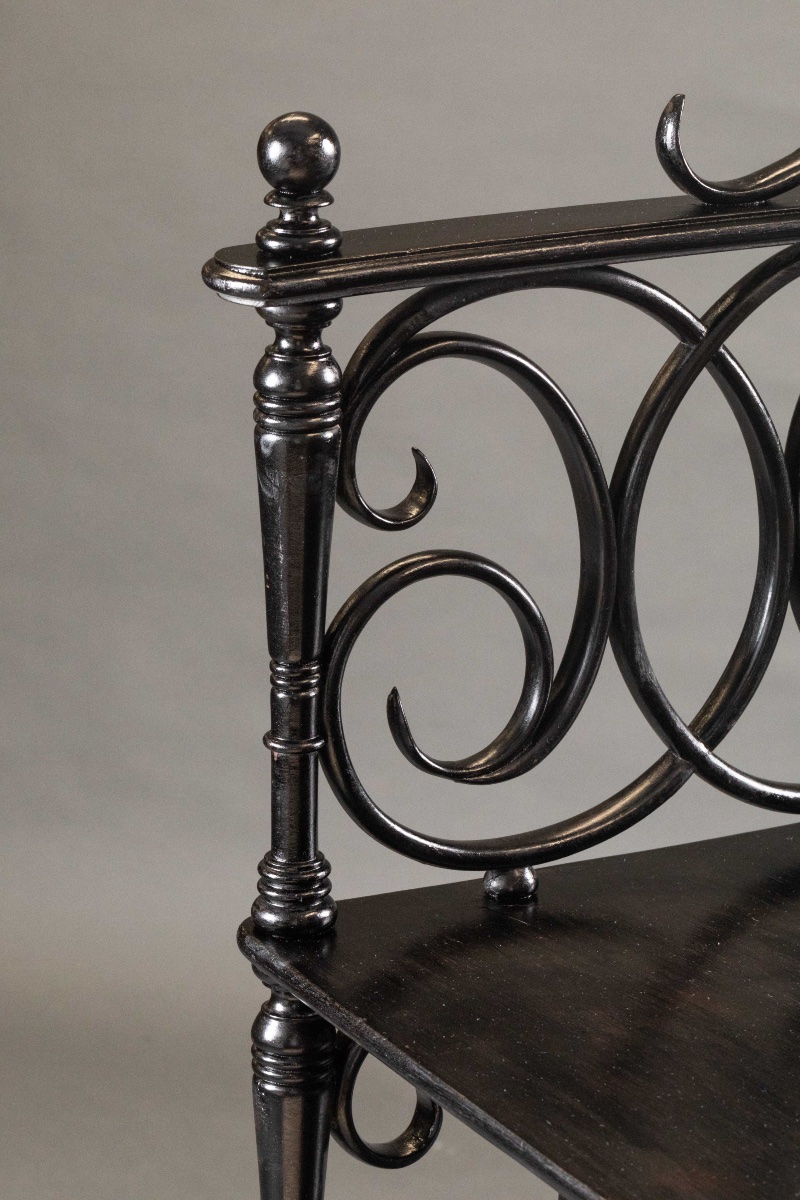 Étagère de salon Napoléon III en bois noirci – XIXe siècle-photo-1