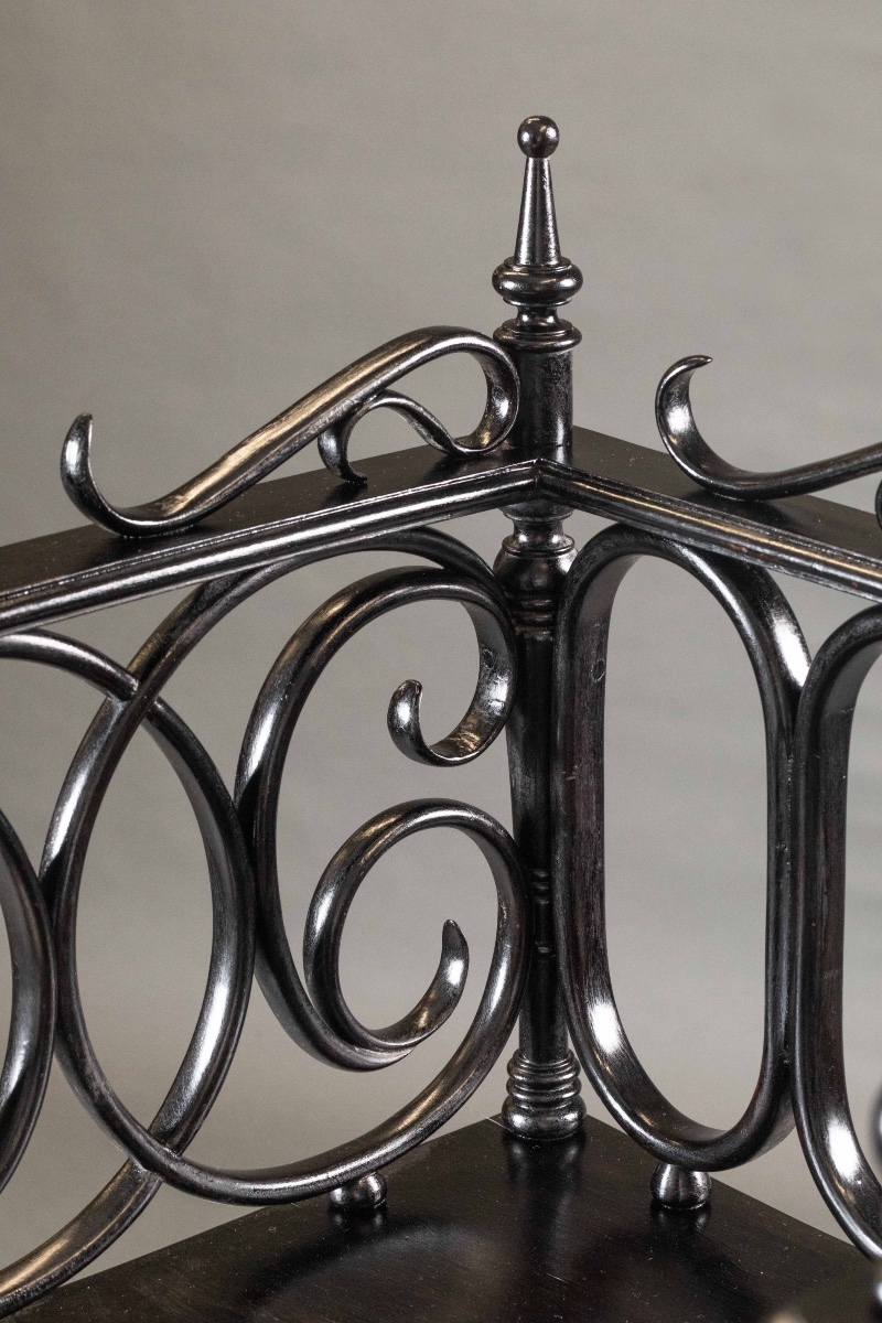 Étagère de salon Napoléon III en bois noirci – XIXe siècle-photo-5