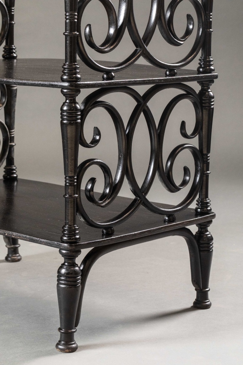 Étagère de salon Napoléon III en bois noirci – XIXe siècle-photo-7