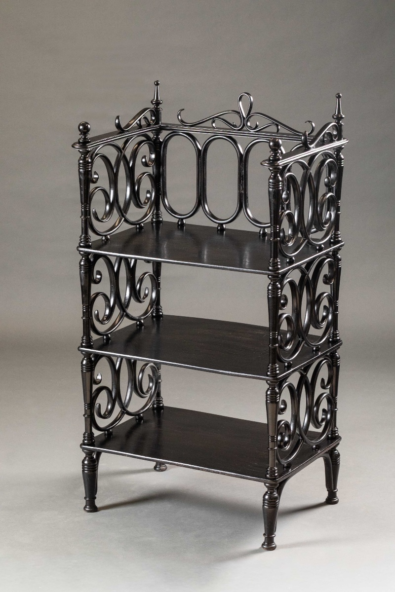 Étagère de salon Napoléon III en bois noirci – XIXe siècle