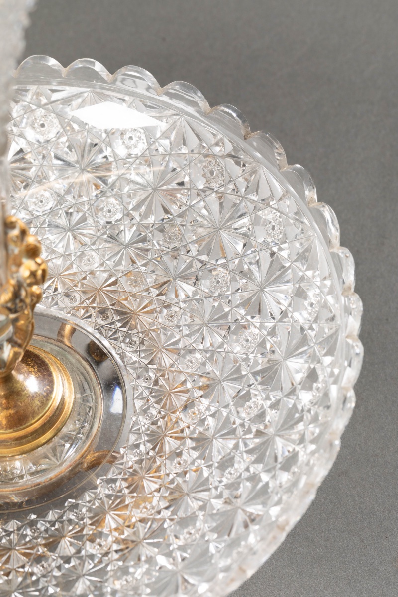 Napoleon III Centerpiece Made Of Cut Crystal And Gilded Bronze-photo-1