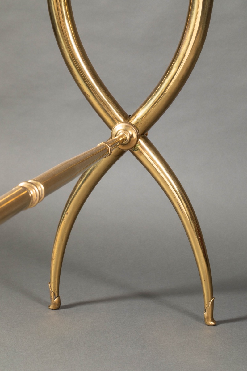 Empire-style Console Table In Mahogany, Gilded Bronze, And An Onyx Top-photo-1