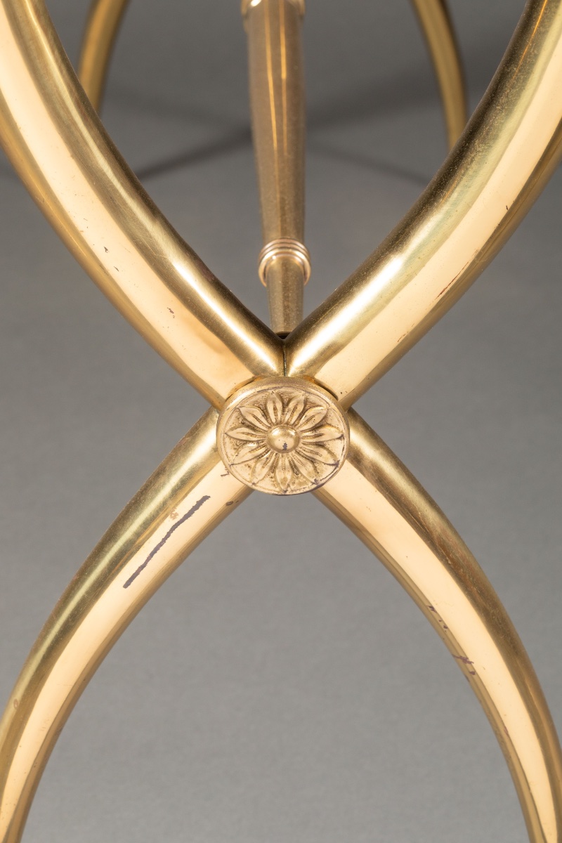 Empire-style Console Table In Mahogany, Gilded Bronze, And An Onyx Top-photo-6