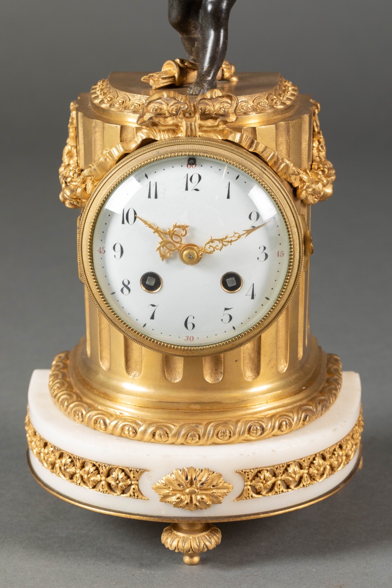 Louis XVI-style Gilded Bronze Mantelpiece Finial, Samuel Marti-photo-3