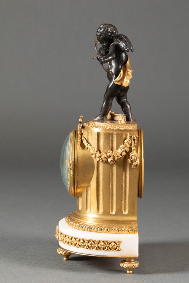Louis XVI-style Gilded Bronze Mantelpiece Finial, Samuel Marti-photo-3