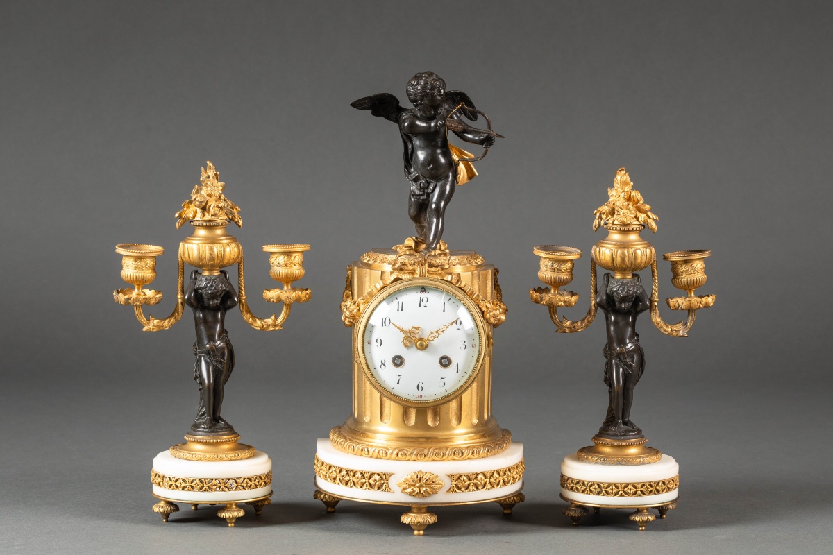 Louis XVI-style Gilded Bronze Mantelpiece Finial, Samuel Marti
