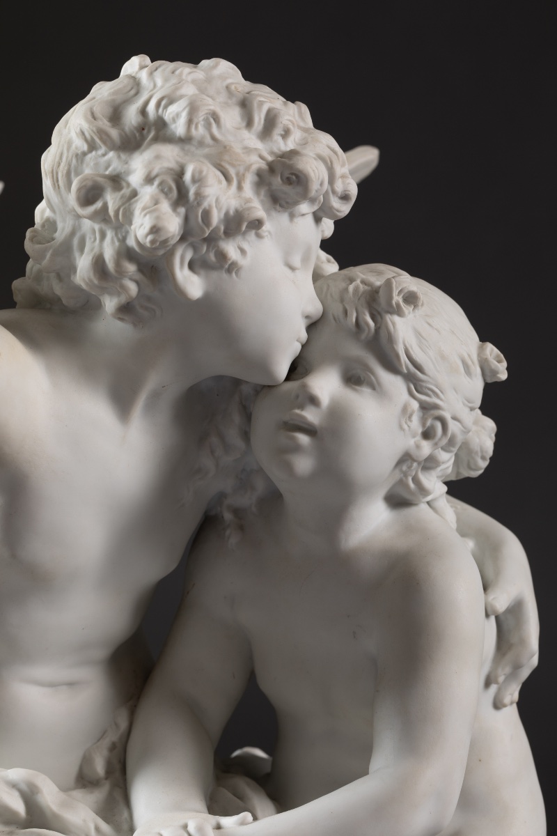 Important groupe en biscuit de porcelaine signé Auguste Moreau – Fin XIXᵉ siècle-photo-7