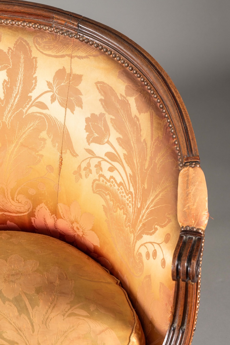 Antique Louis XVI Wicker-style Sofa In Walnut, Circa 1780-photo-2