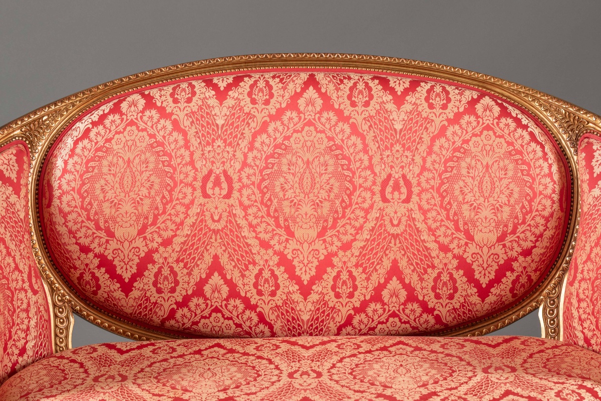 Louis XVI-style Wicker Sofa – 20th Century-photo-3