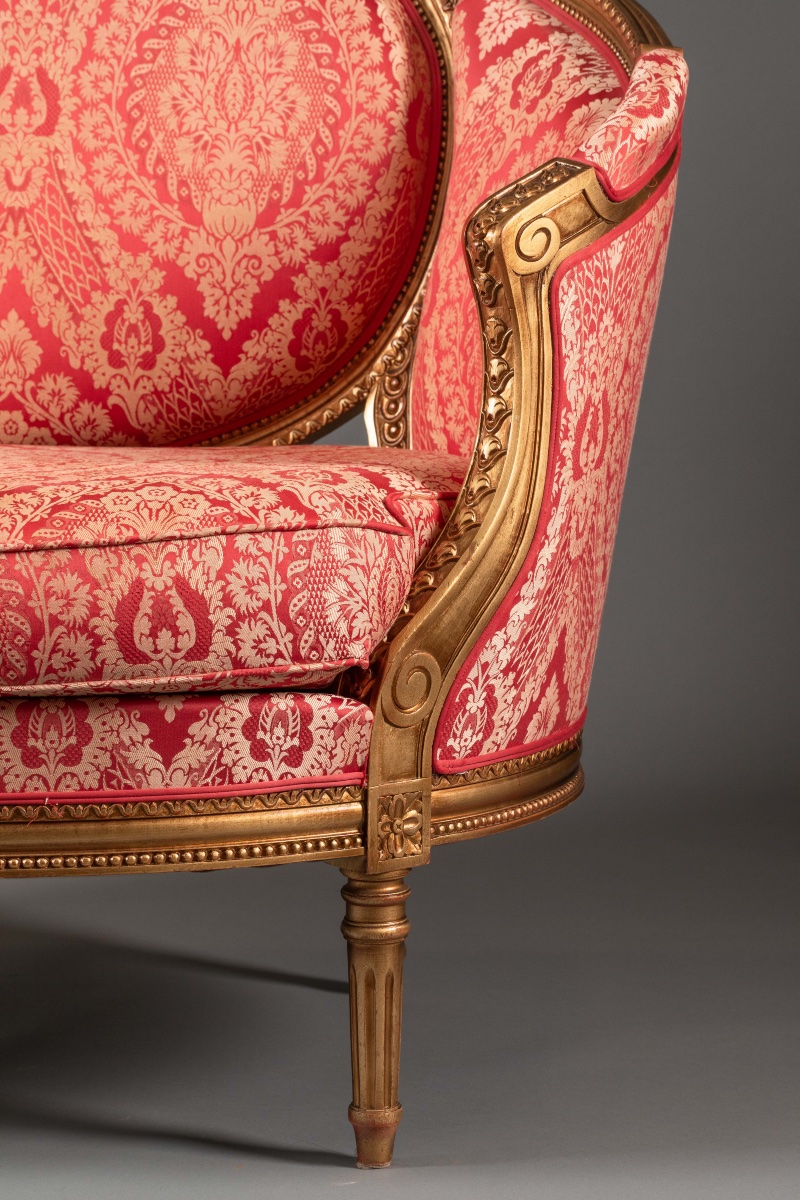 Louis XVI-style Wicker Sofa – 20th Century-photo-1