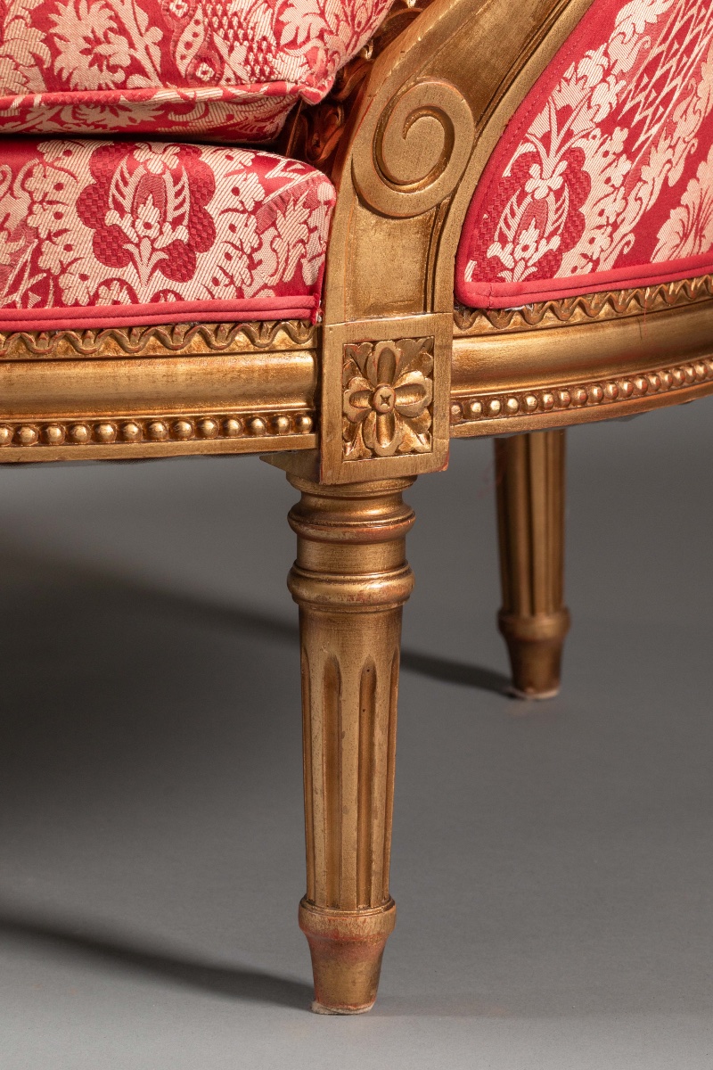 Louis XVI-style Wicker Sofa – 20th Century-photo-2