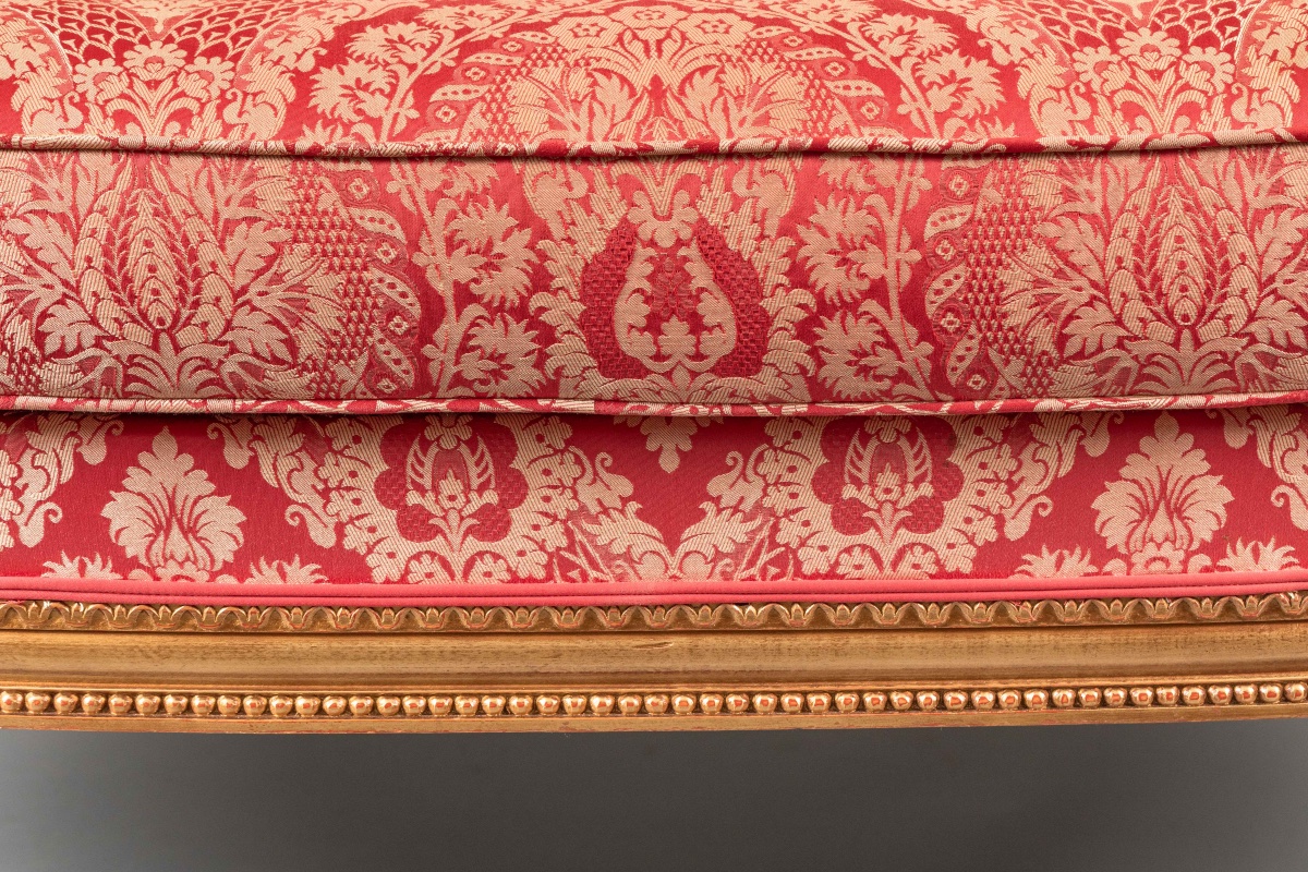 Louis XVI-style Wicker Sofa – 20th Century-photo-3