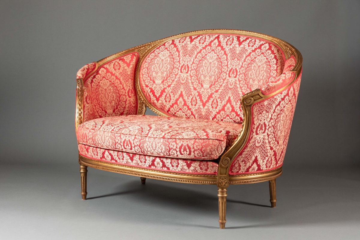 Louis XVI-style Wicker Sofa – 20th Century-photo-7