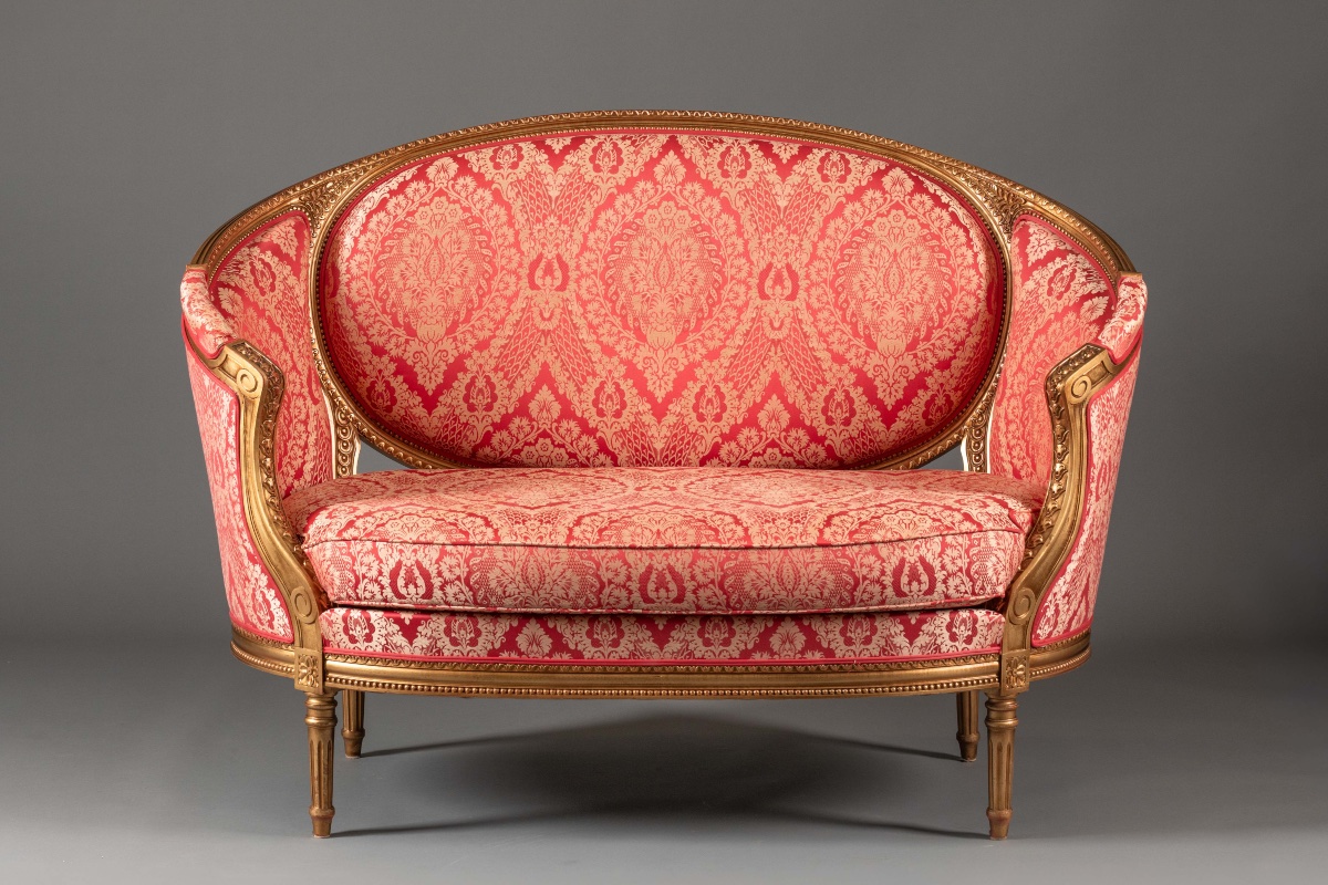 Louis XVI-style Wicker Sofa – 20th Century