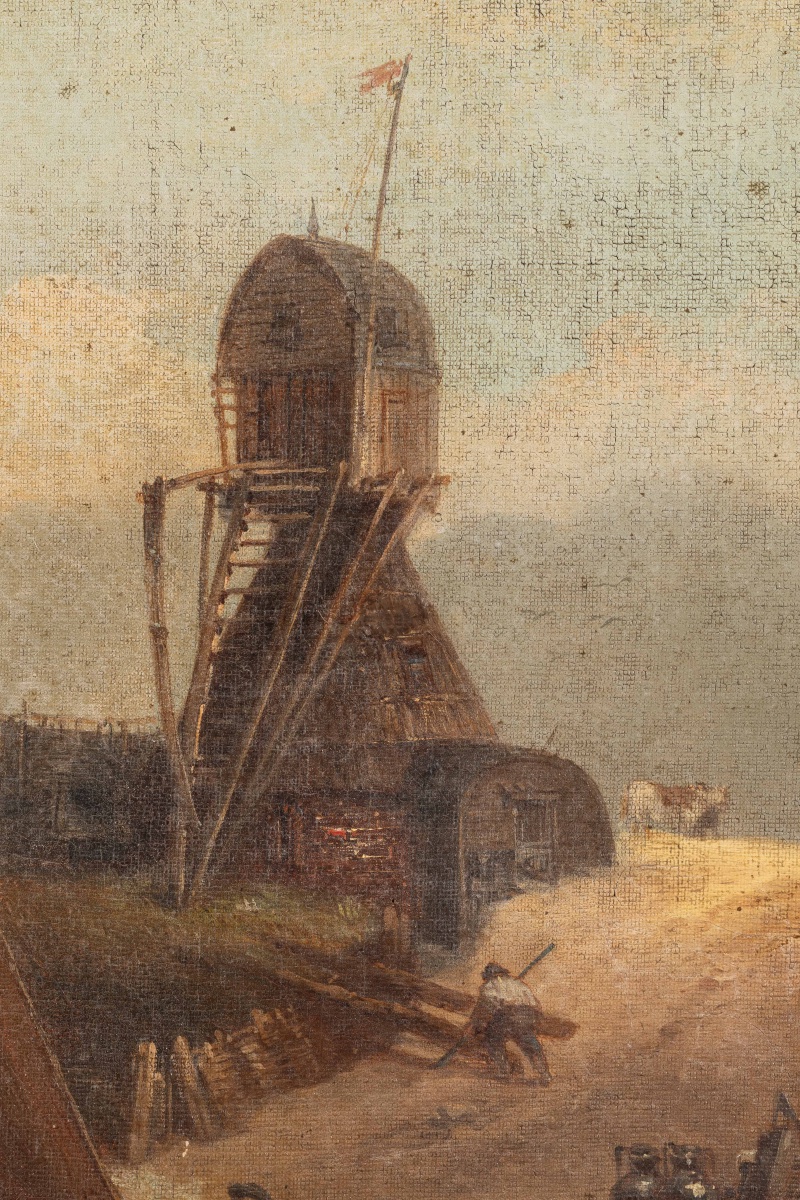 André FONÈCHE (1851-1942) Sortie en mer aux Pays-Bas-photo-3