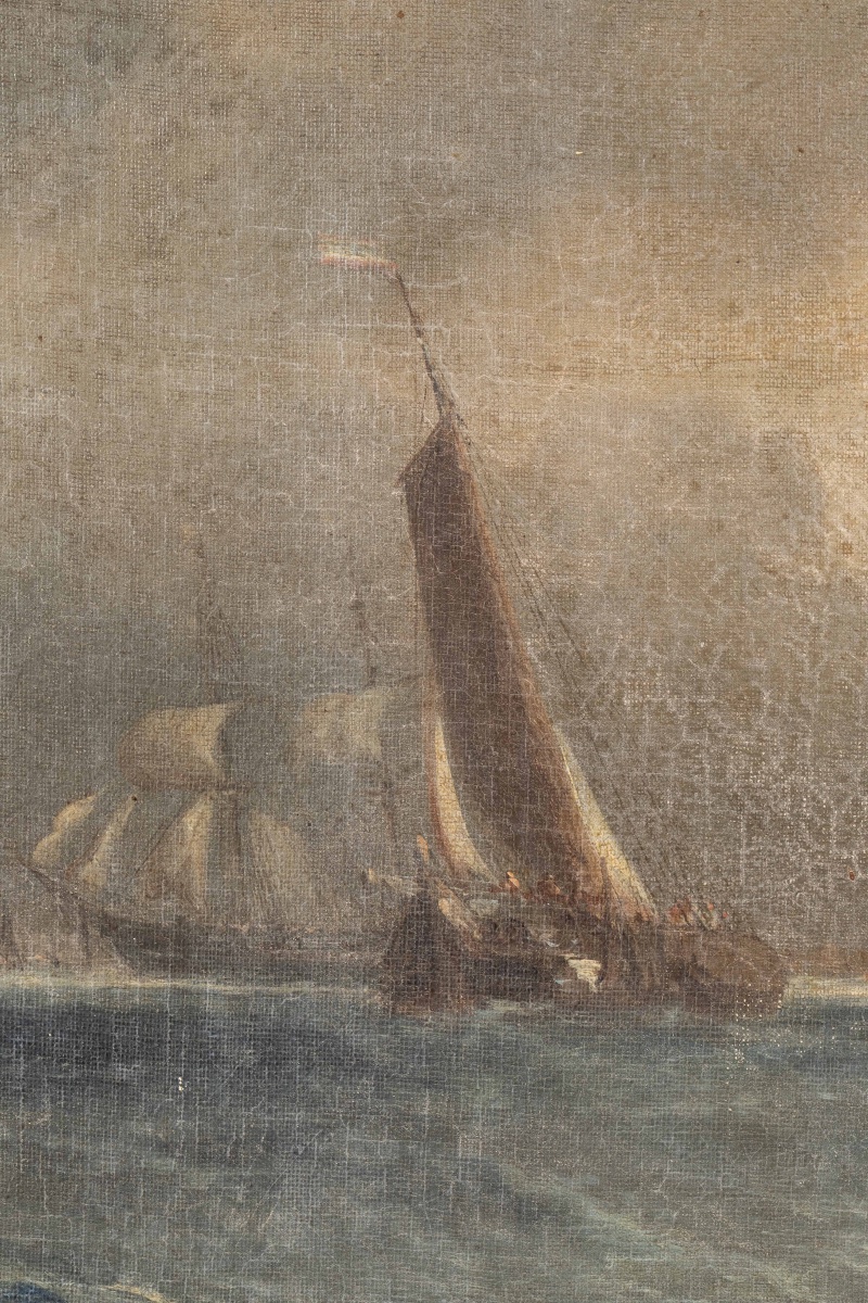 André FONÈCHE (1851-1942) Sortie en mer aux Pays-Bas-photo-4