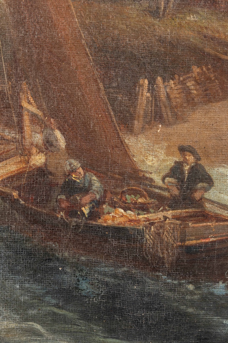André FONÈCHE (1851-1942) Sortie en mer aux Pays-Bas-photo-6