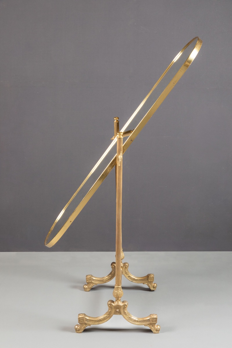 Swiveling Full-length Mirror In The Neoclassical Style, Mid-20th Century -photo-3