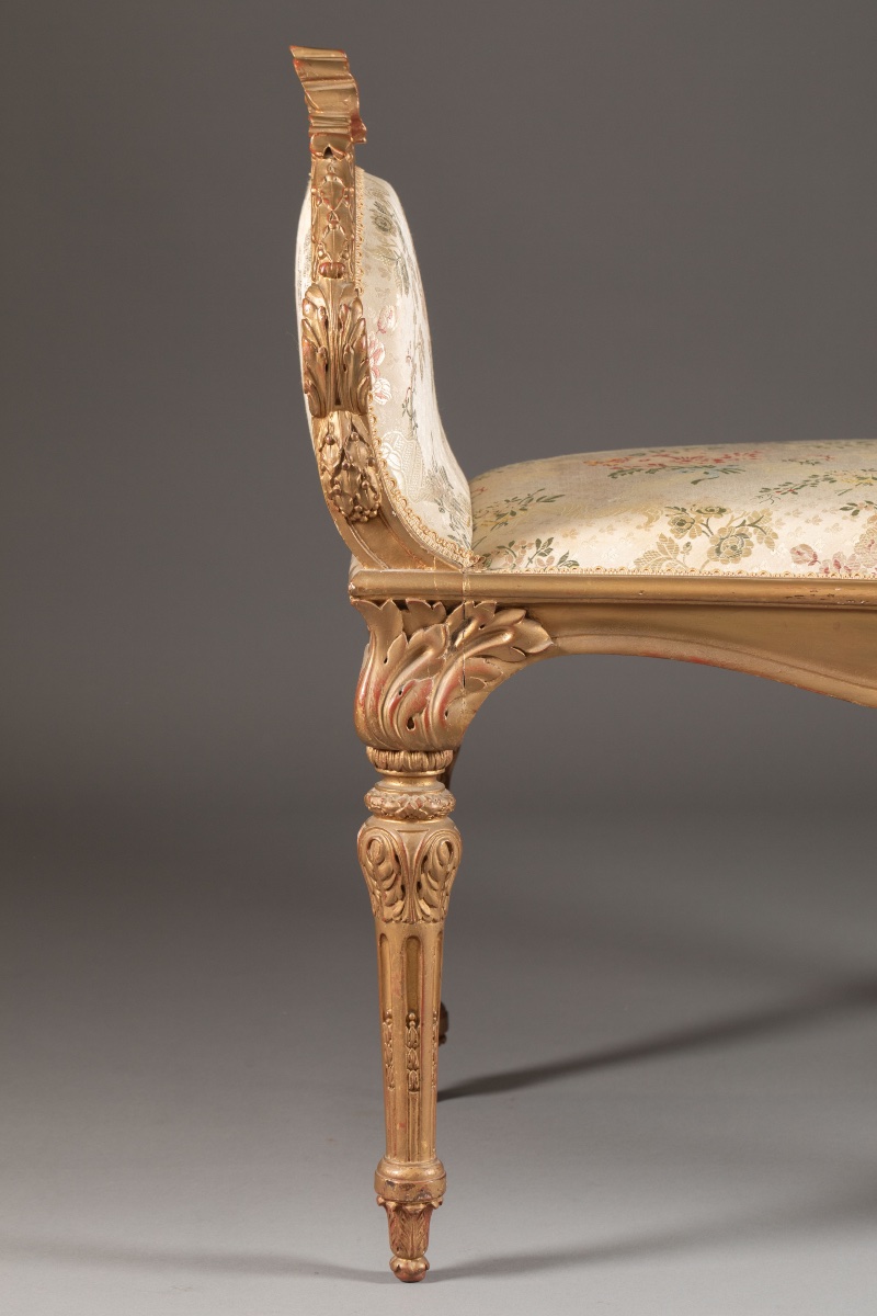 Louis XV-style Bench In Carved And Gilded Wood – 19th Century-photo-3