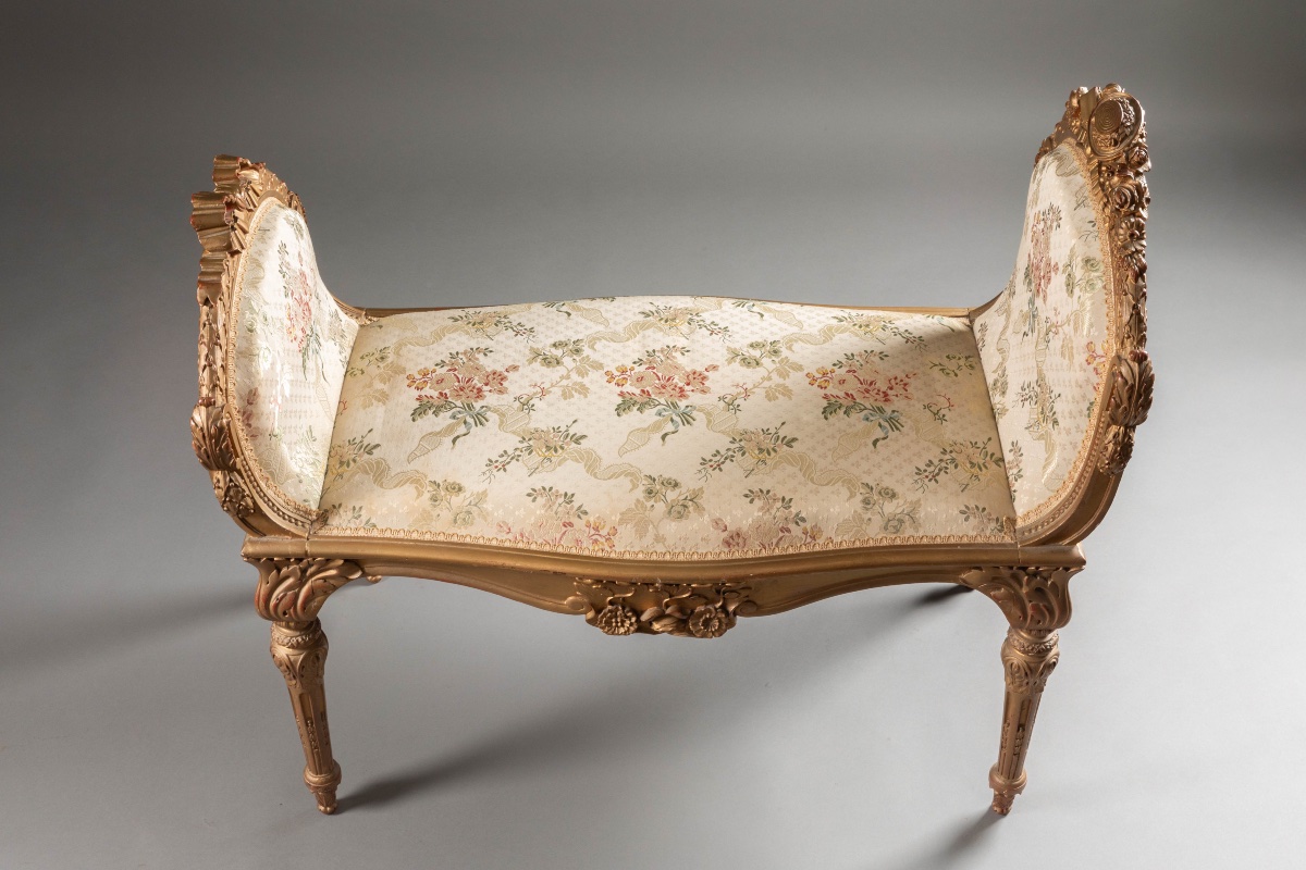 Louis XV-style Bench In Carved And Gilded Wood – 19th Century-photo-4