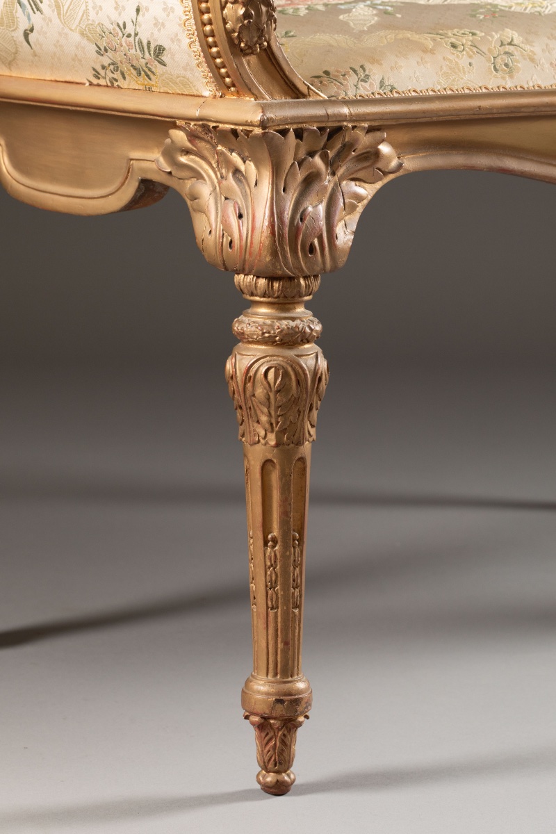Louis XV-style Bench In Carved And Gilded Wood – 19th Century-photo-7