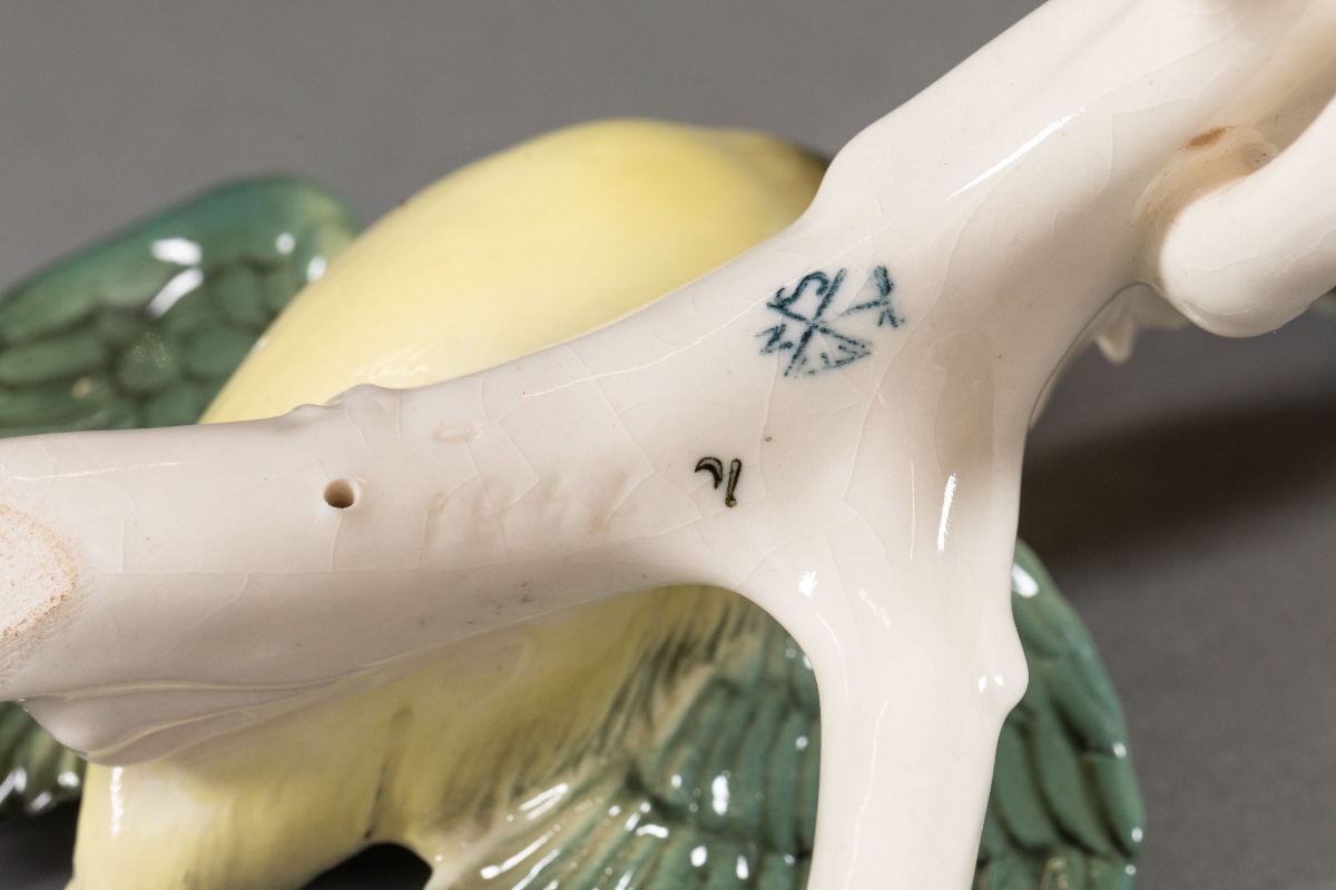 Saxon Porcelain Set - Pair Of Blue Tits - Karl Ens Volkstedt-photo-7