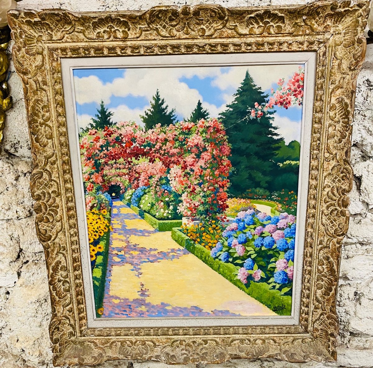 Stolz. Painting "park In Flowers"-photo-3