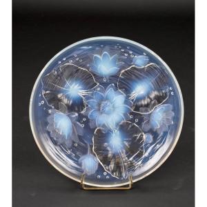 Large Opalescent Pressed Molded Glass Cup