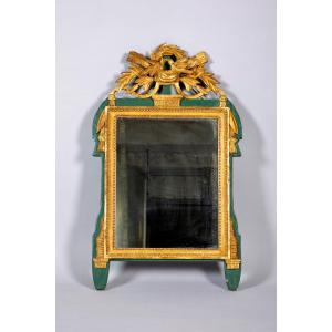 Miroir En Bois Doré d'époque Louis XVI